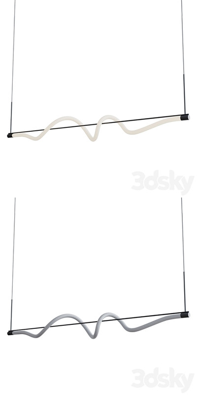 Cursive linear pendant